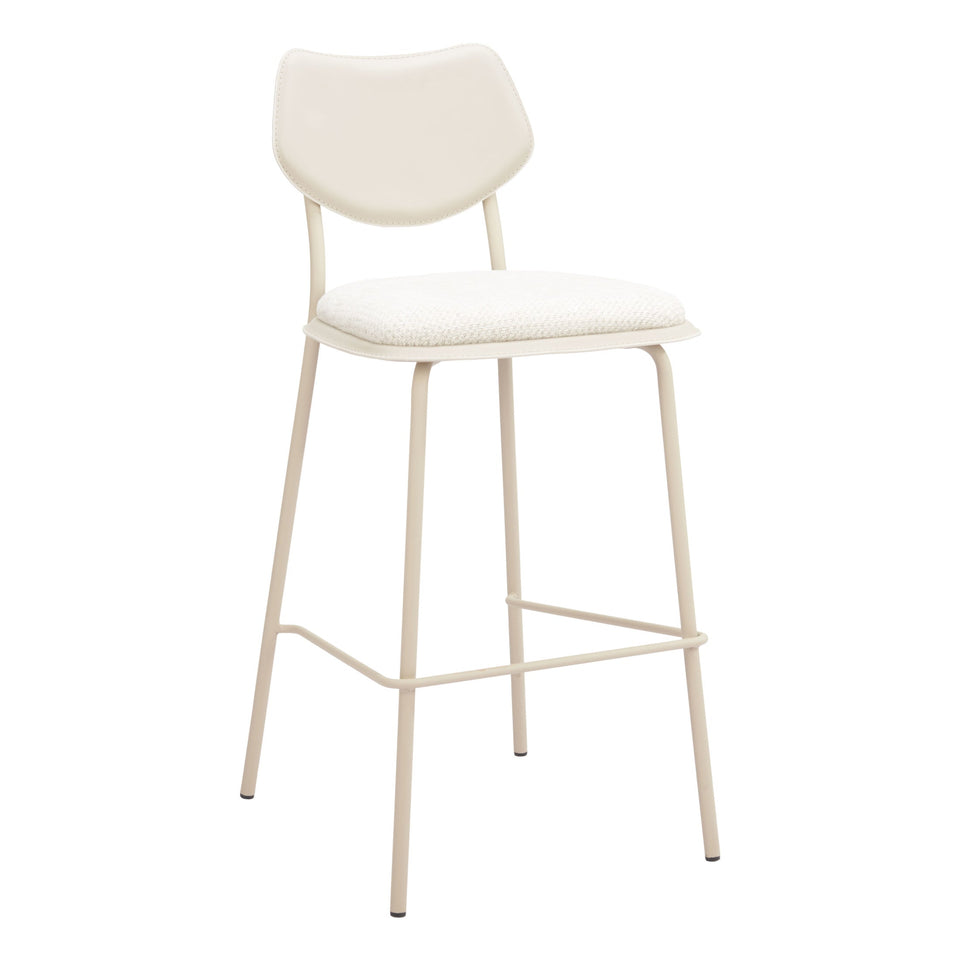 Zeal Barstool (Set of 4) Light Gray & Beige