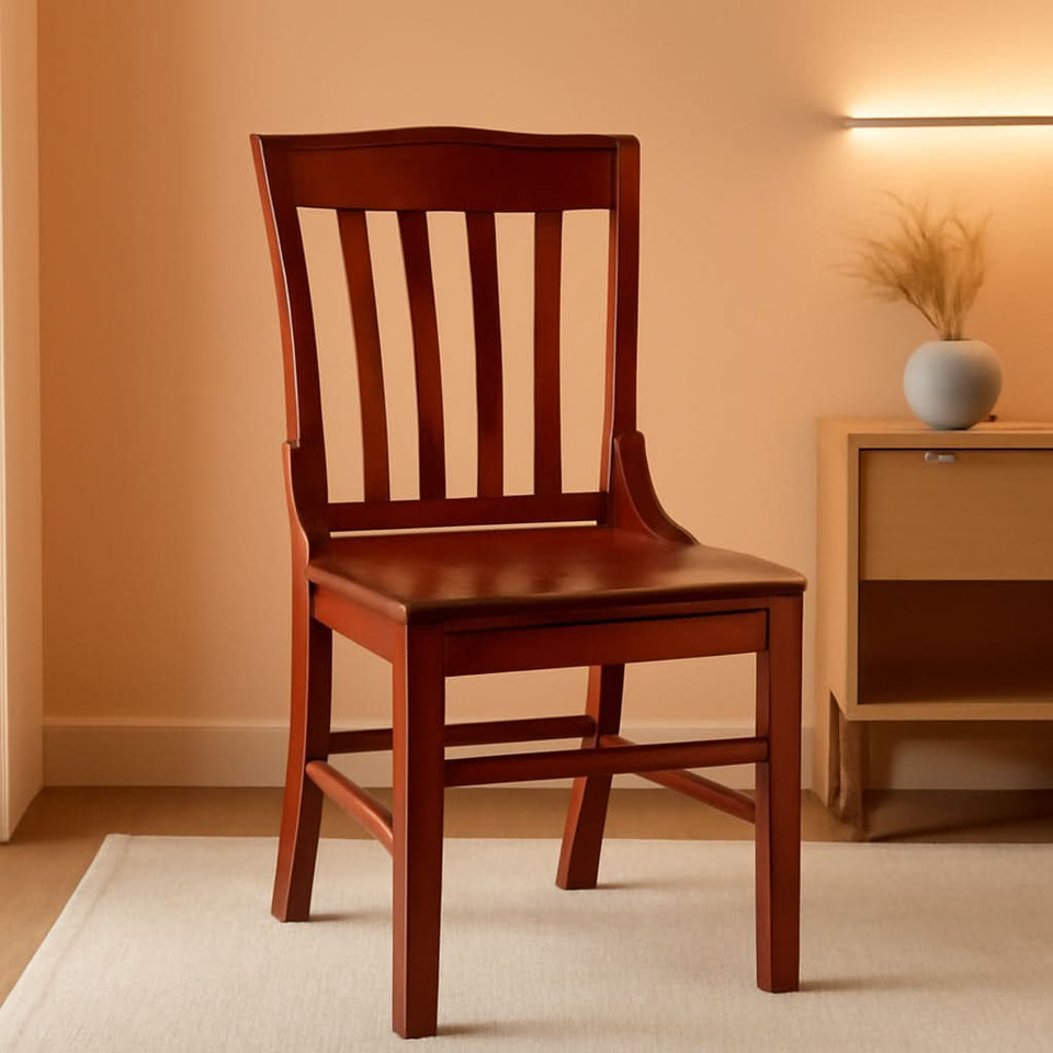 Hercules Mahogany Schoolhouse Dining Chair For Restaurants