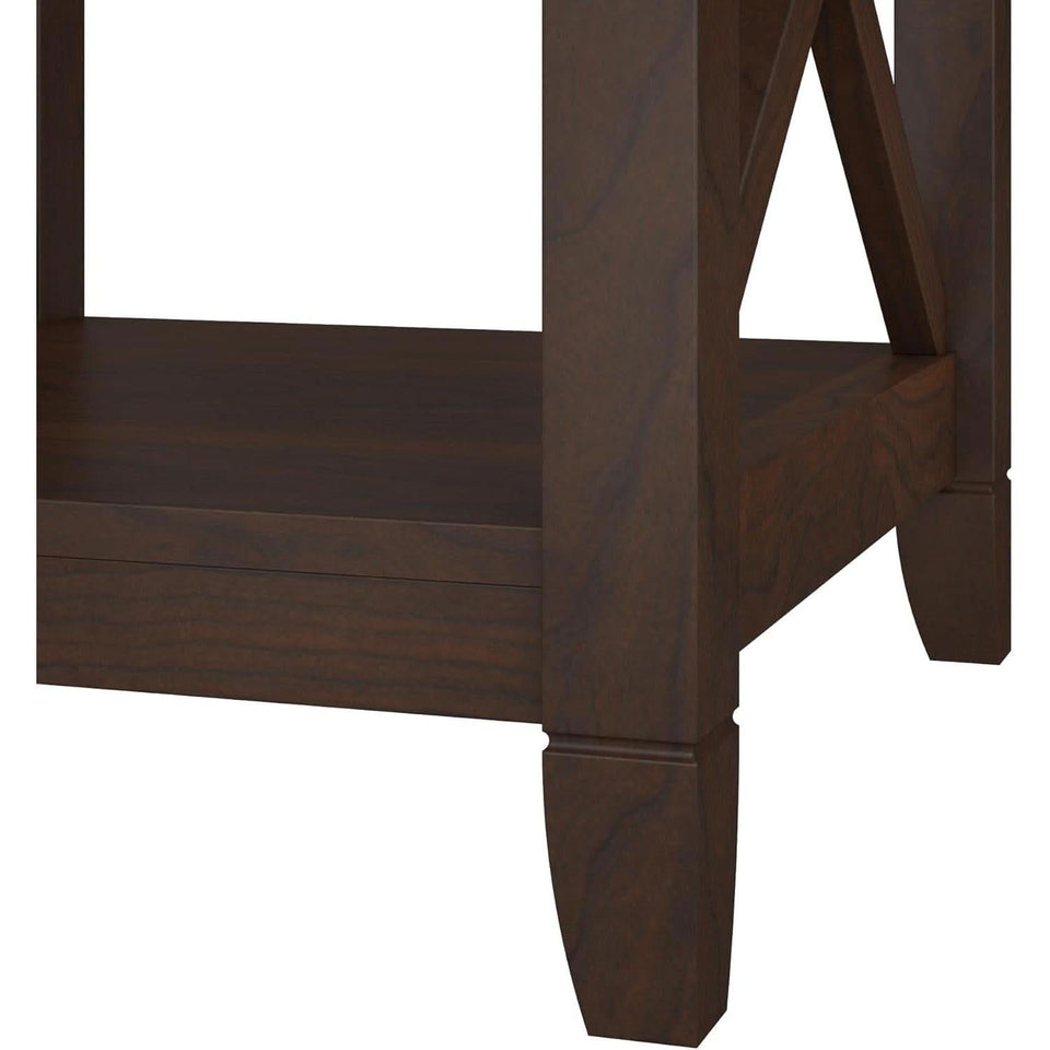 Bush Furniture Tall 5 Shelf Bookcase Bing Cherry Finish