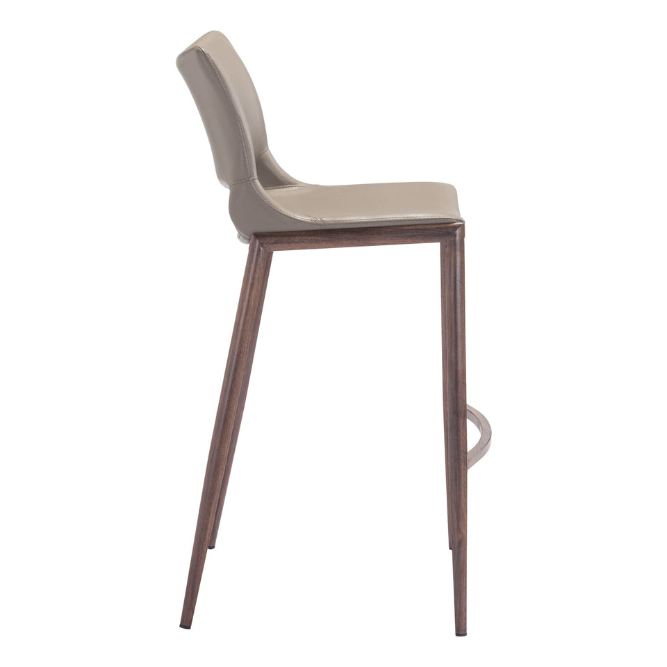 Ace Barstool (Set of 2) Brown & Walnut