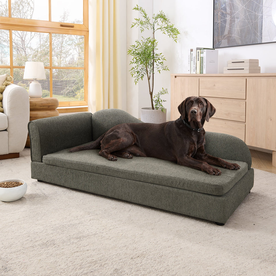 Oversized Pet Sofa for Medium/Large Dogs with Modern Design - Olive Green, Beige, Dark Blue, Dark Grey