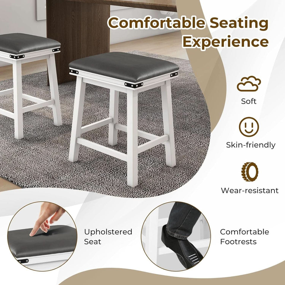 24 Inch Counter Height Bar Stools Set of Two