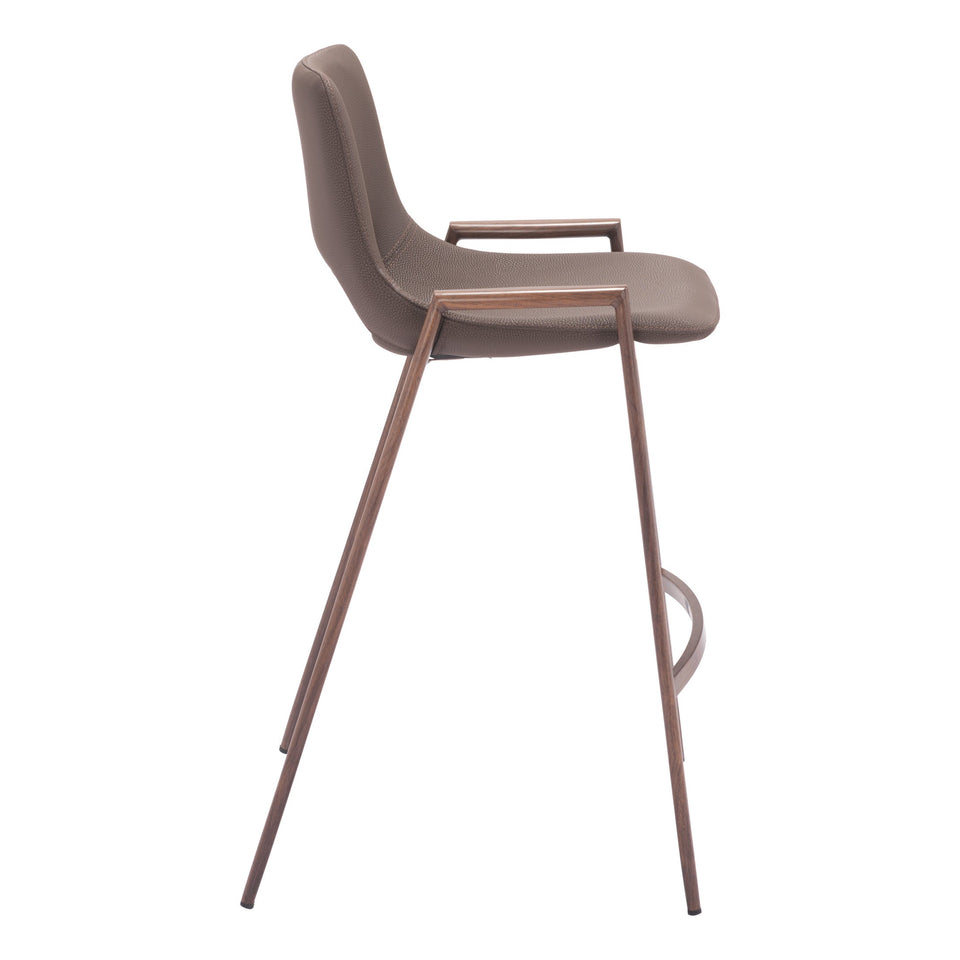Desi Counter Stool (Set of 2) Brown & Walnut