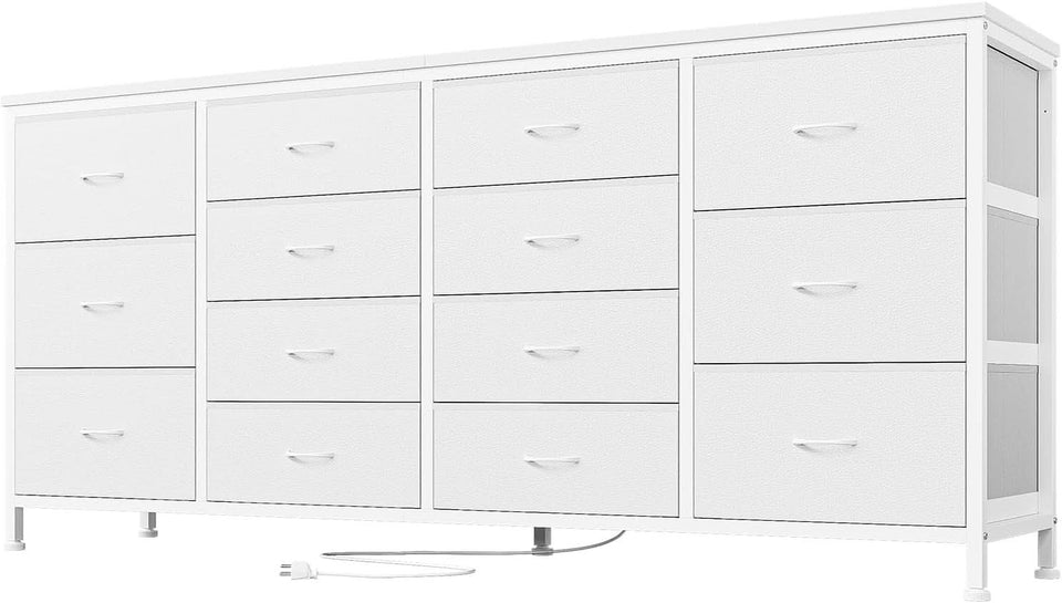 Ultramodern White 63 Inch TV Stand With Integrated Storage