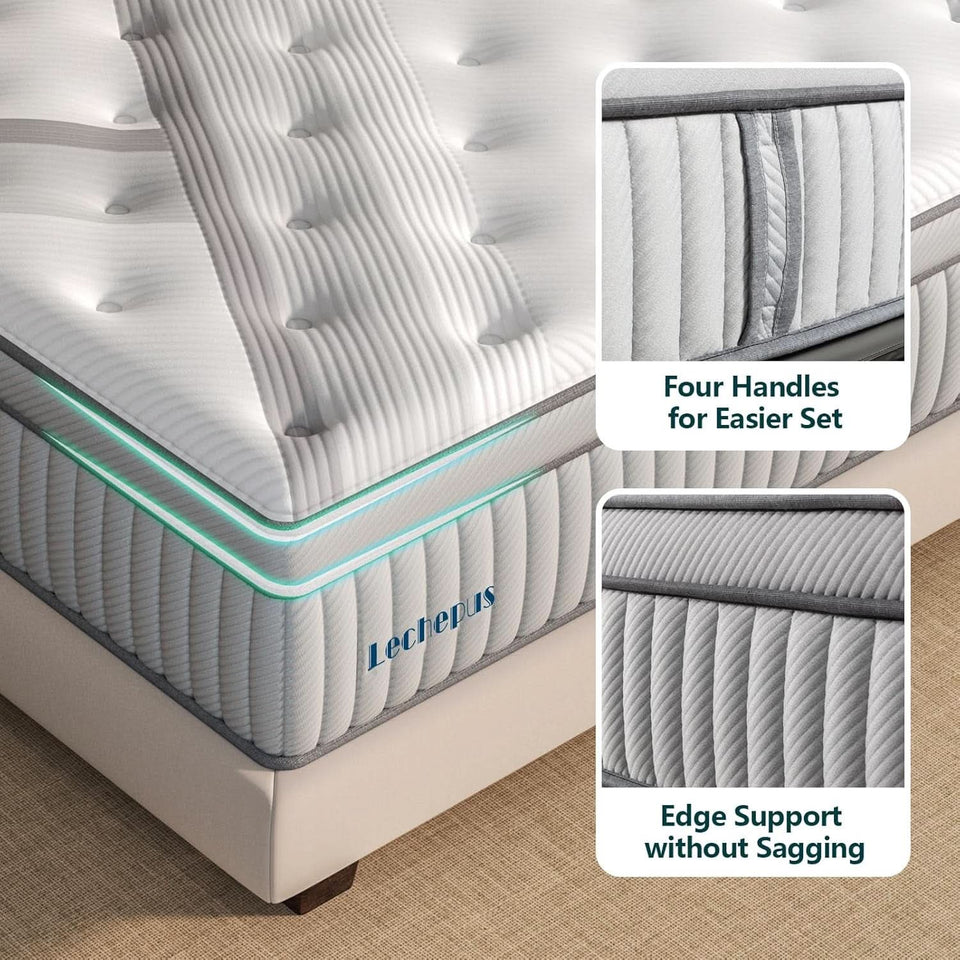 King Size Hybrid Memory Foam Mattress Support System