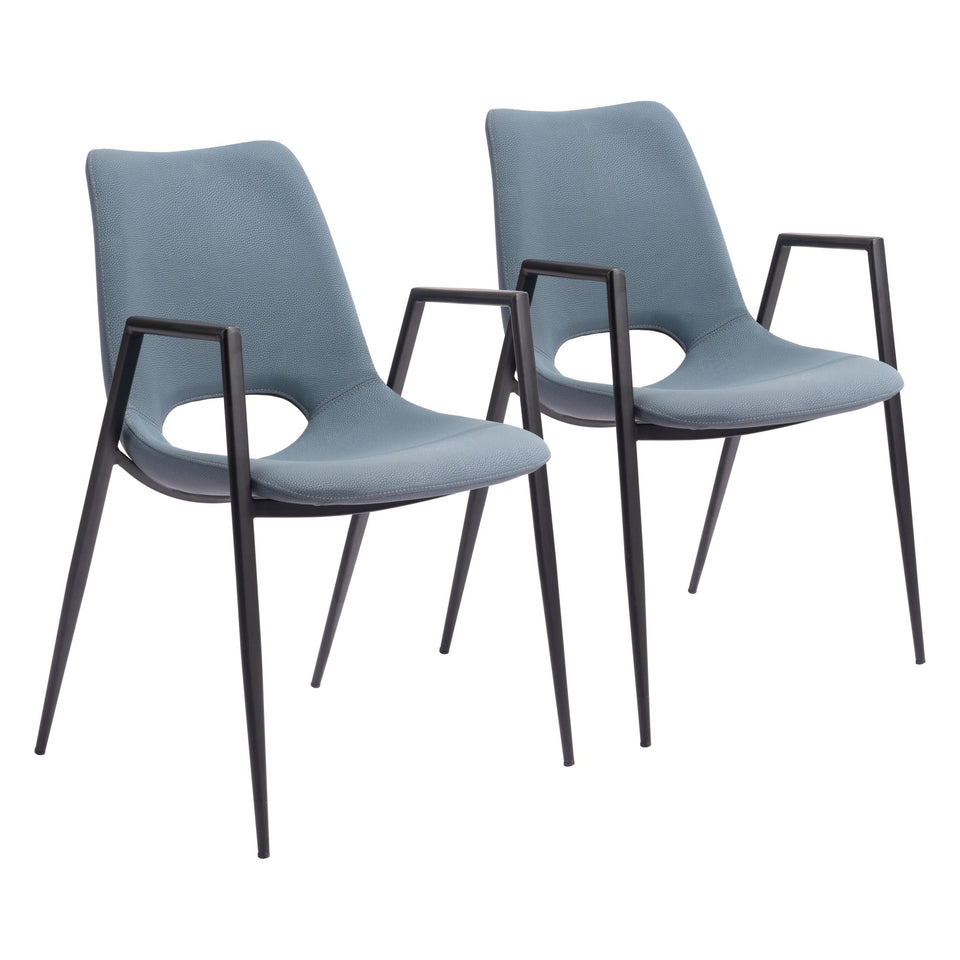 Desi Dining Chair (Set of 2) Azure Gray