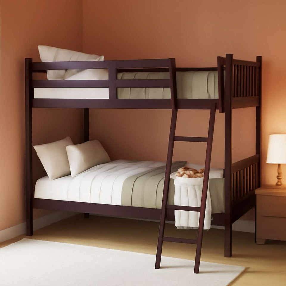 Espresso Twin Over Twin Bunk Bed GREENGUARD Gold Certified