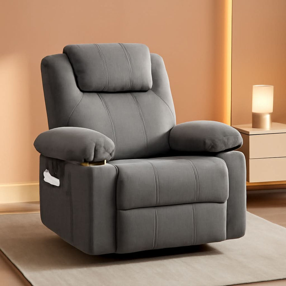 Swivel Recliner Chair With Heat Massage Function Ergonomic