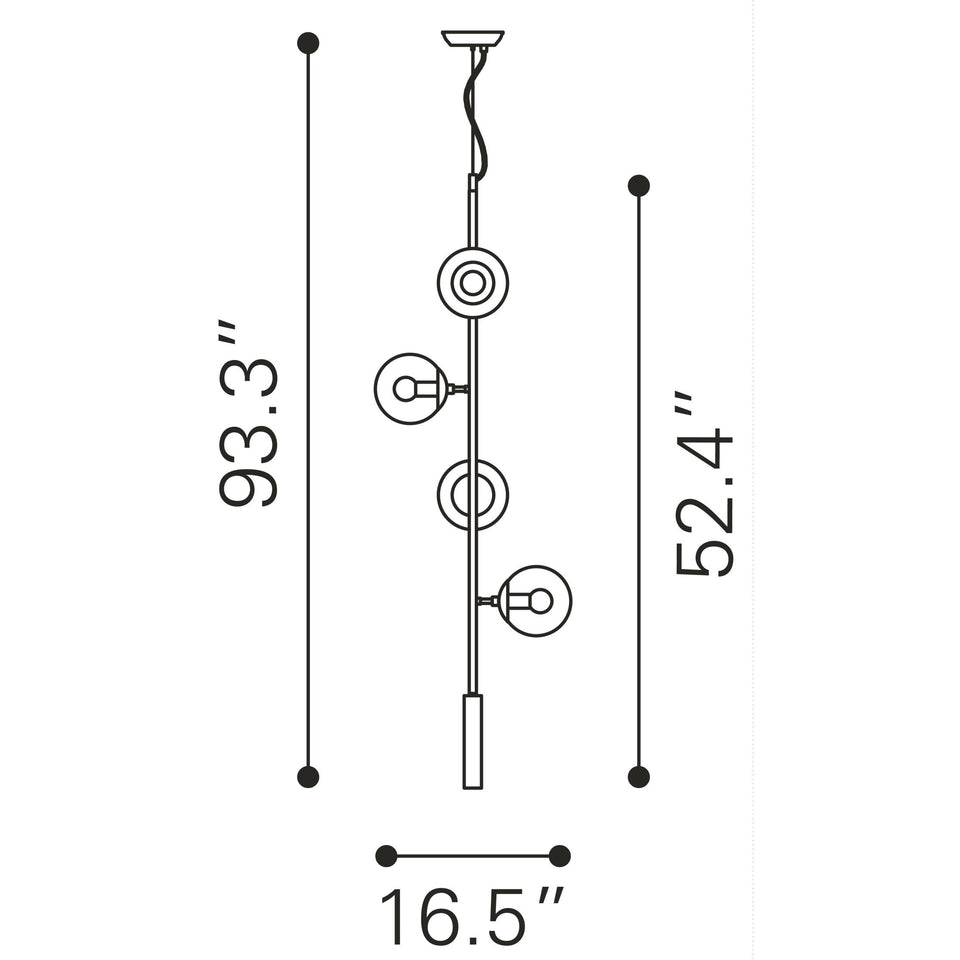 Zatara Ceiling Lamp Brass