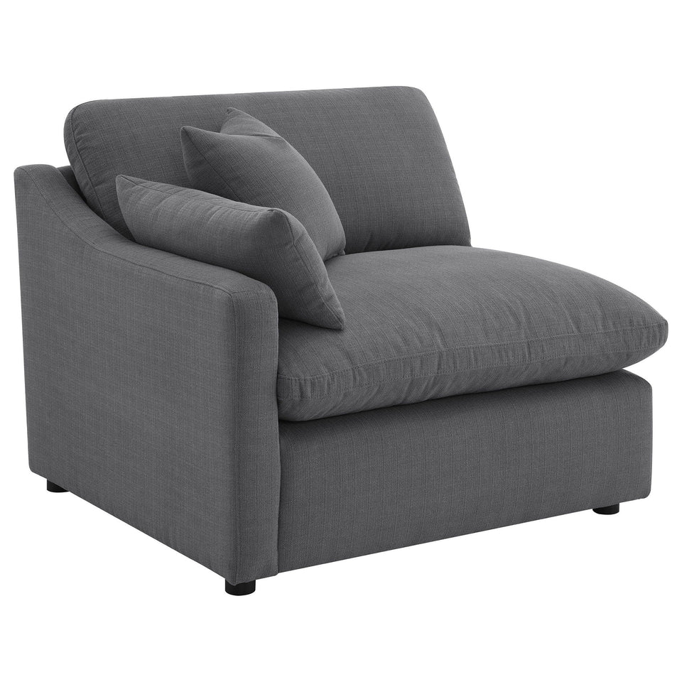 Hobson 5-piece Upholstered Modular Sectional Sofa Charcoal