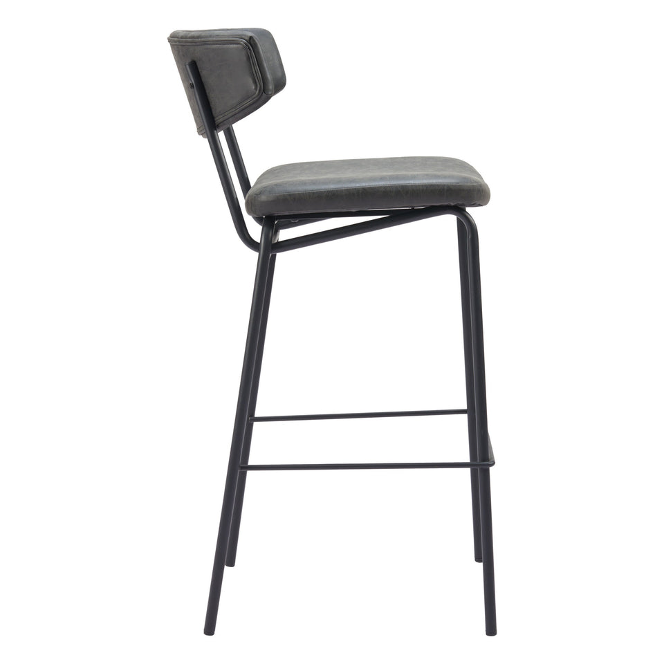 Charon Barstool (Set of 2) Vintage Black