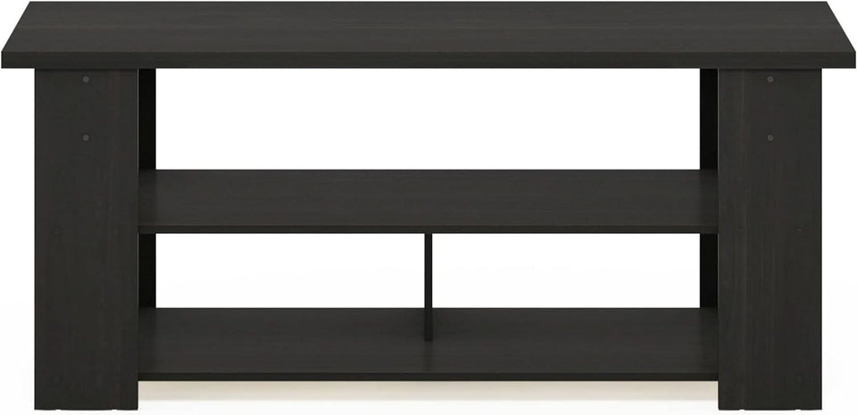 Jaya Espresso TV Stand For 50 Inch Screens Open Shelves