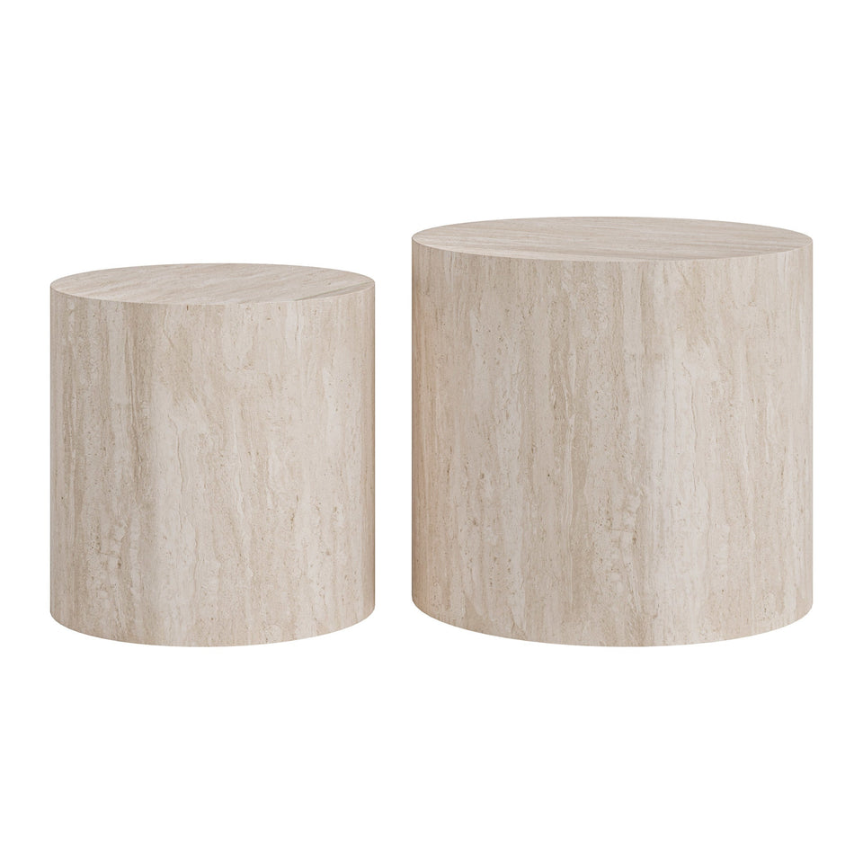 Carzo Coffee Table Set (2-Piece) Stone Beige