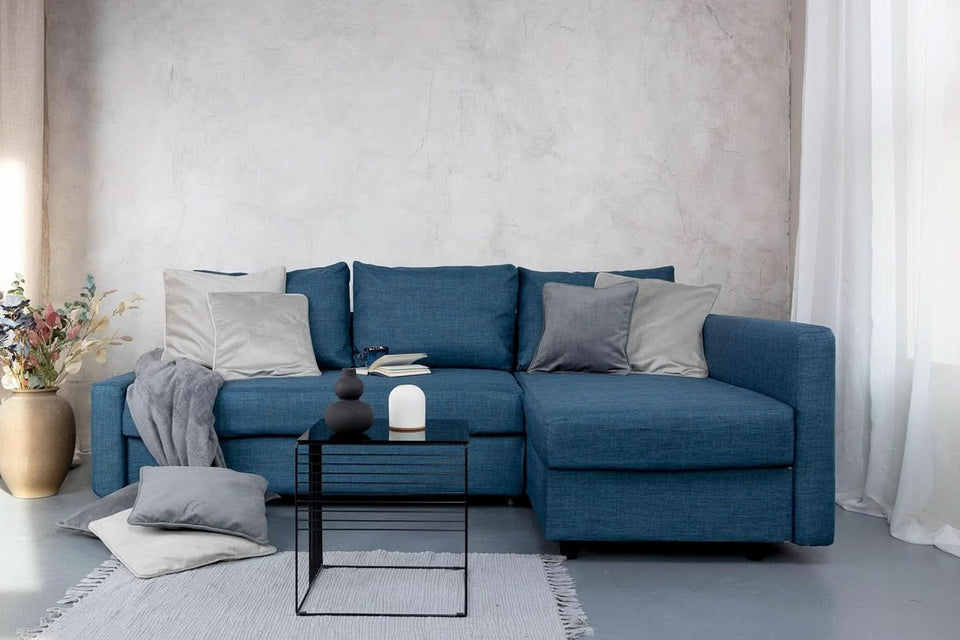 Snug Fit Friheten Sofa Slipcover With Chaise Navy Blue