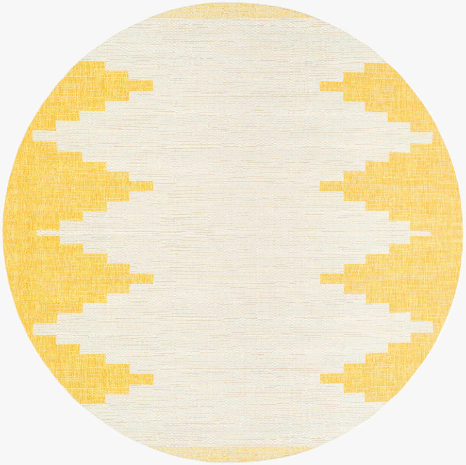 Djugun Yellow Outdoor Rug - Clearance