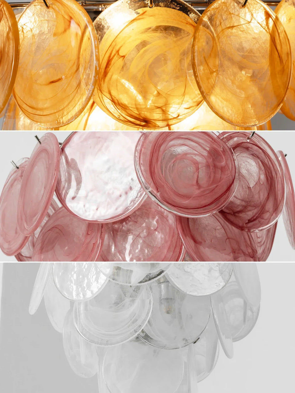 Retro Glass Disc Chandelier