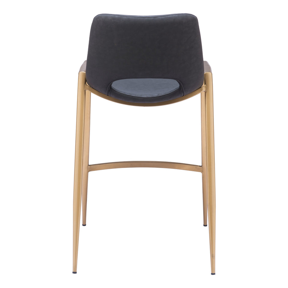 Desi Counter Stool (Set of 2) Black & Gold