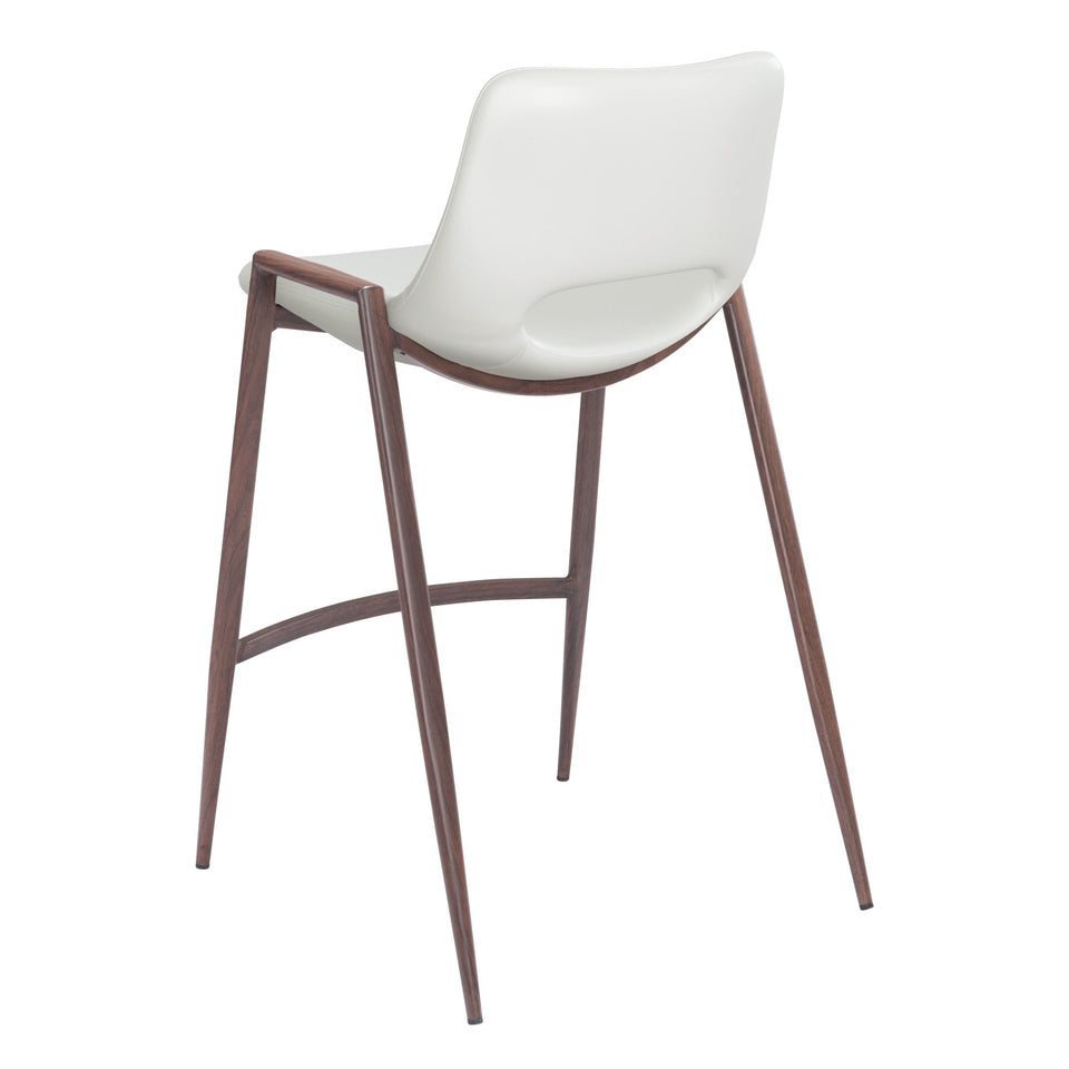 Desi Counter Stool (Set of 2) White & Walnut