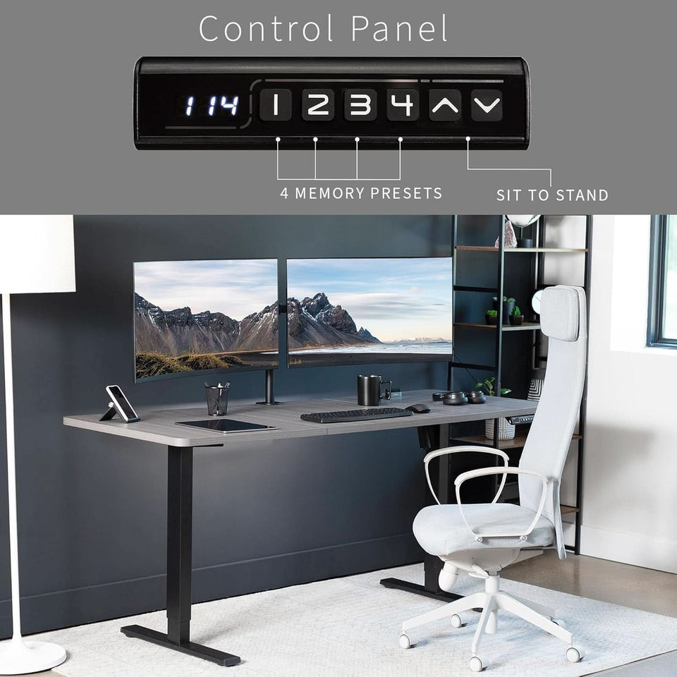 Electric Standing Desk 71x30 Memory Height Adjustment