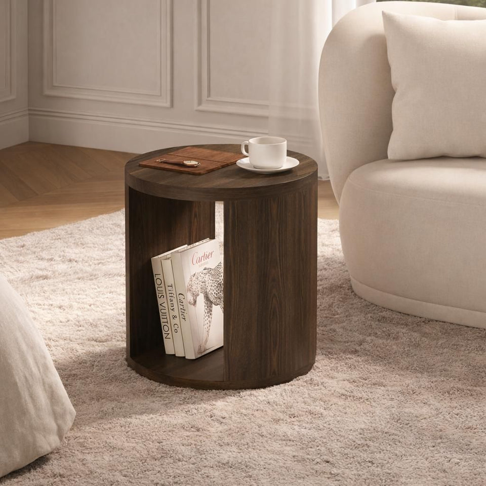 Alure 20" Round End Table in Walnut