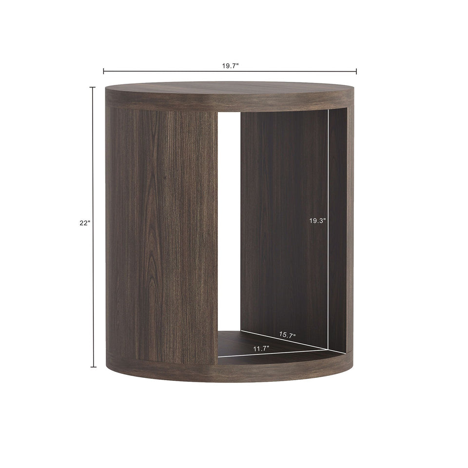 Alure 20" Round End Table in Walnut