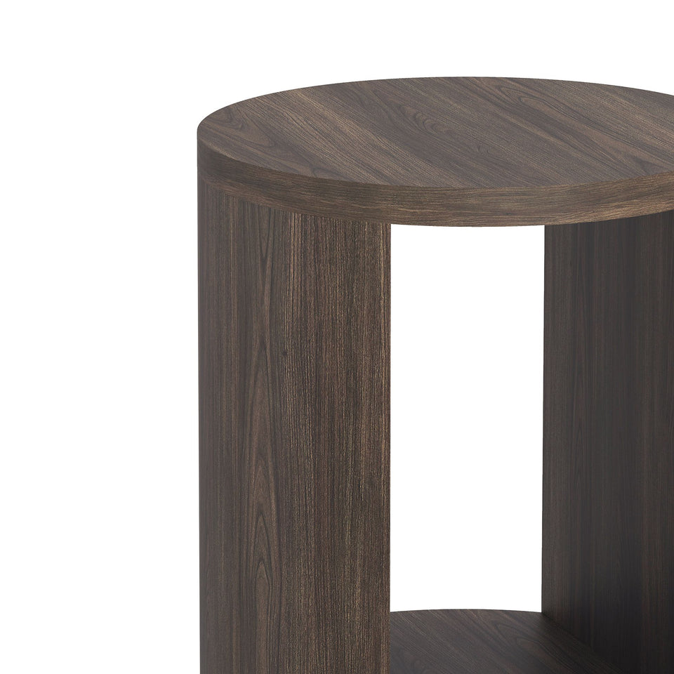 Alure 20" Round End Table in Walnut