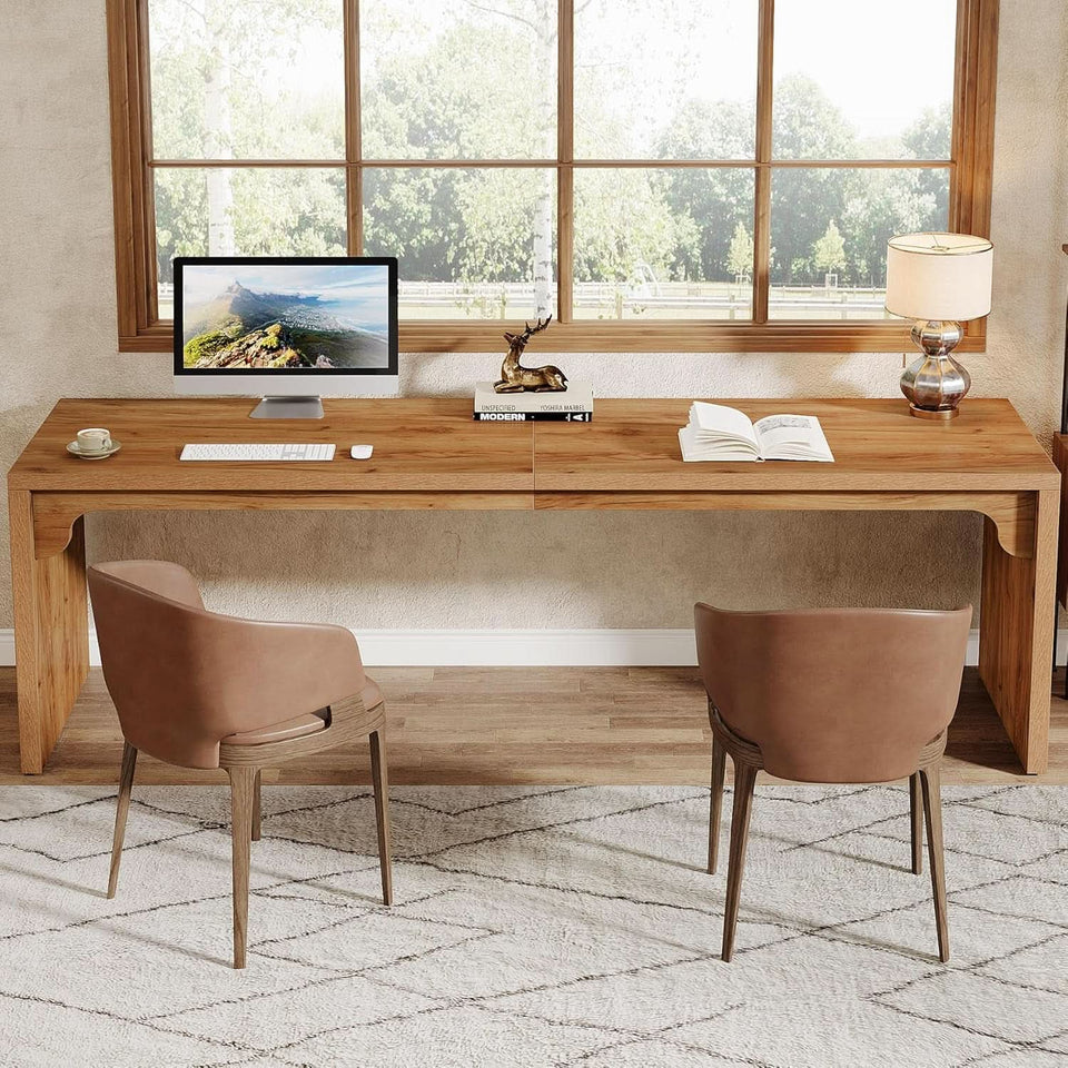 Extra Long Wooden Computer Desk for Home Office