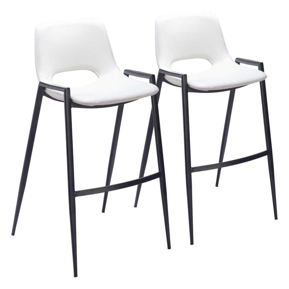 Desi Barstool (Set of 2) White