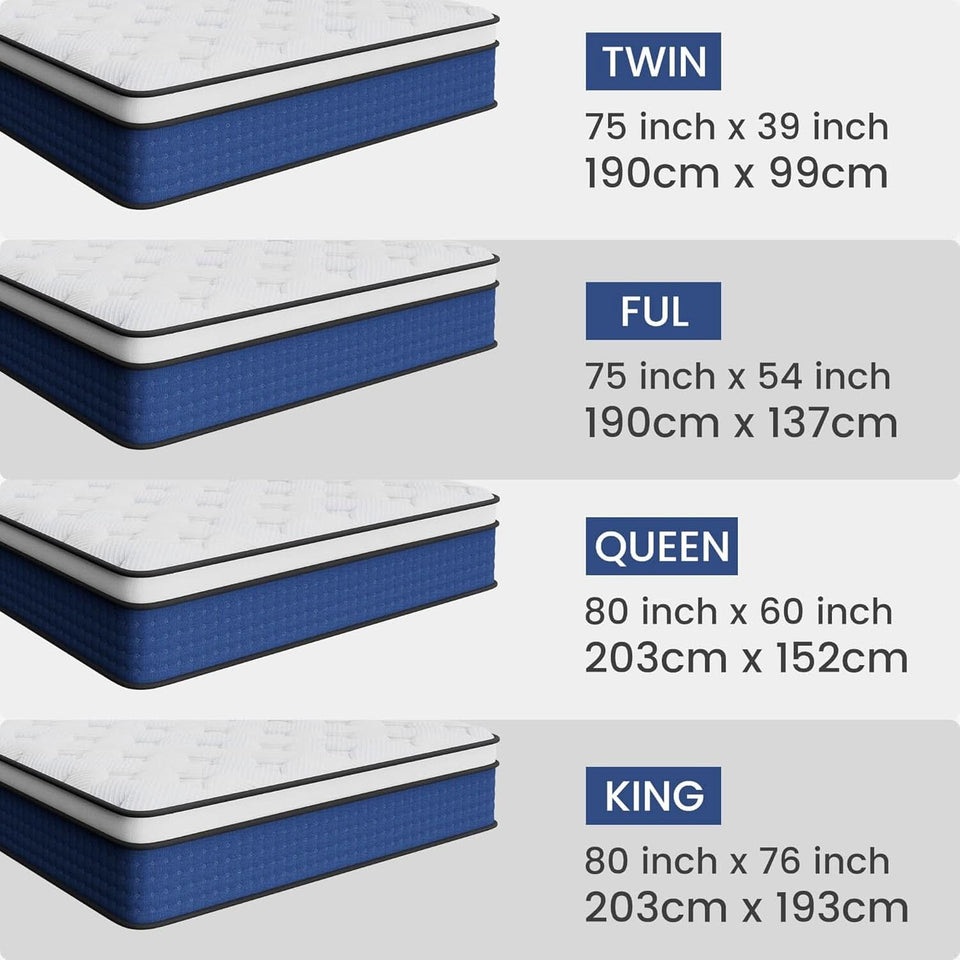 Queen 14 Inch UltraHighDensity Memory Foam Mattress