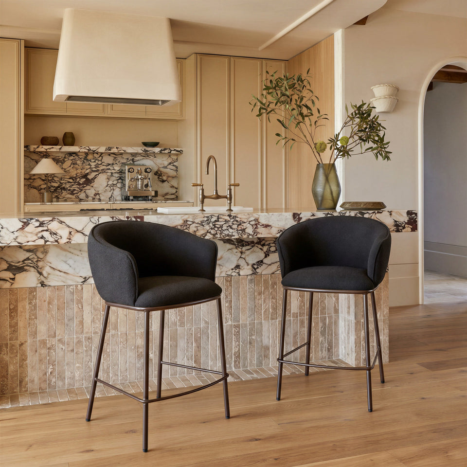 Essen Counter Stool Black & Bronze