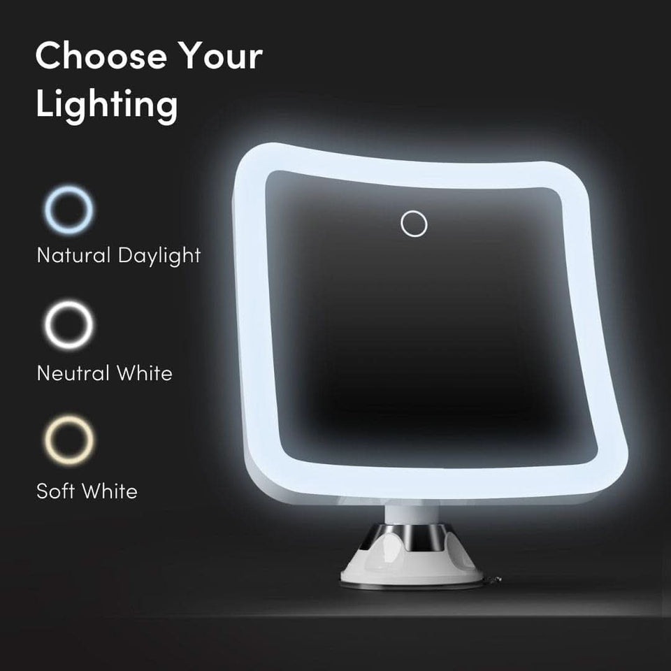Rechargeable 10X Magnifying Mirror With LED Lights
