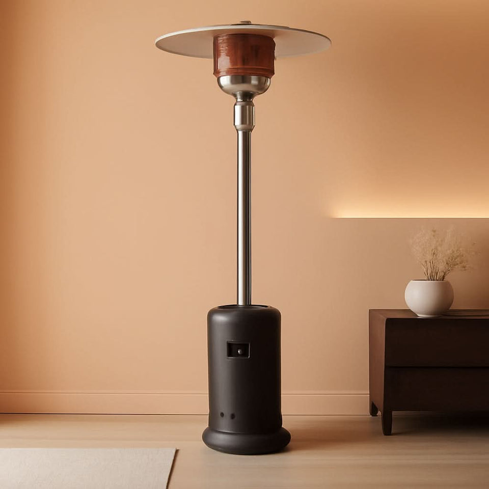 46,000 BTU Outdoor Patio Heater With Wheels Havana Bronze