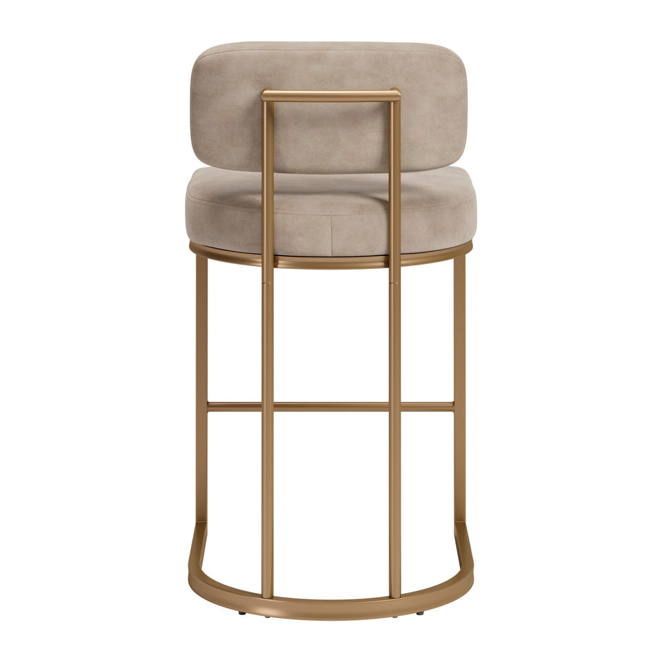 Velar Counter Stool (Set of 2) Beige