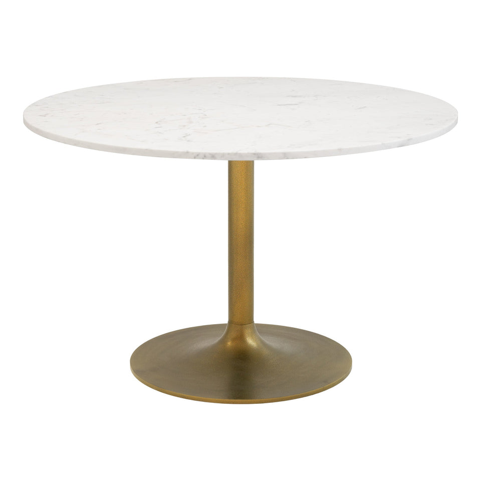 Ithaca Dining Table White & Gold