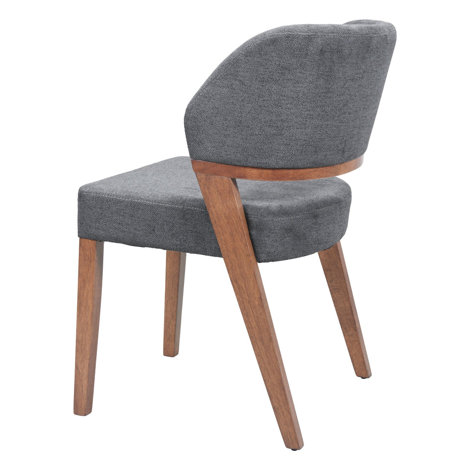 Sunobu Dining Chair (Set of 2) Azure Gray & Walnut