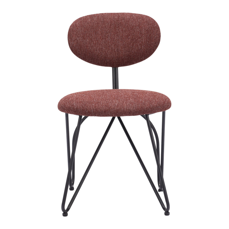 Novi Dining Chair (Set of 2) Maroon Brown