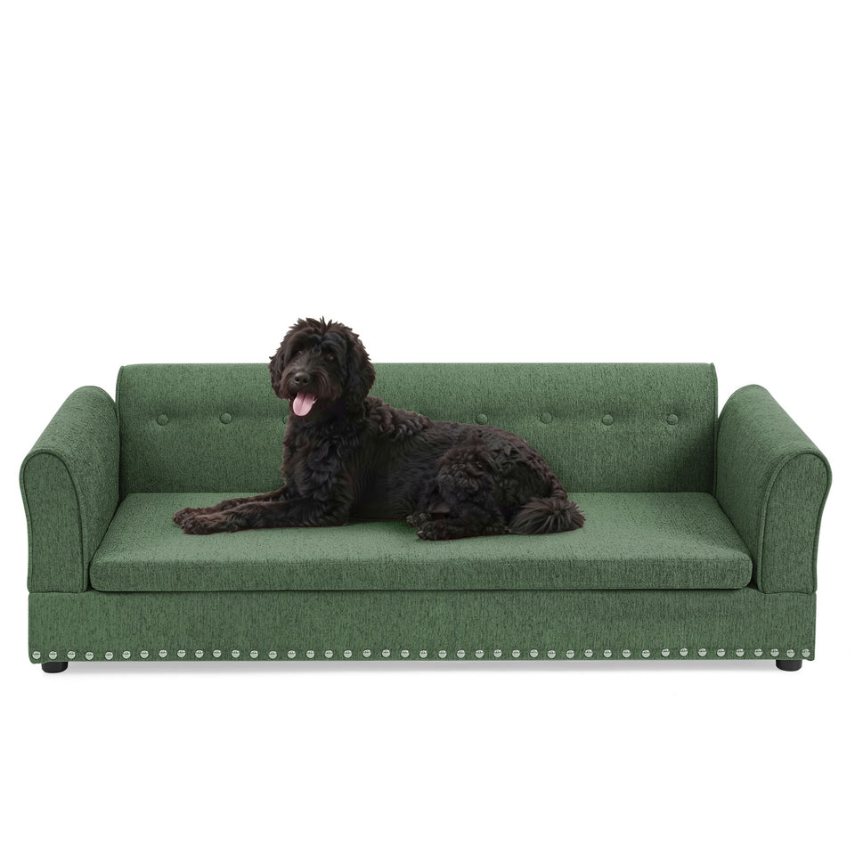 Oversized Pet Sofa with Elegant Modern Design – Olive Green, Beige, Dark Blue