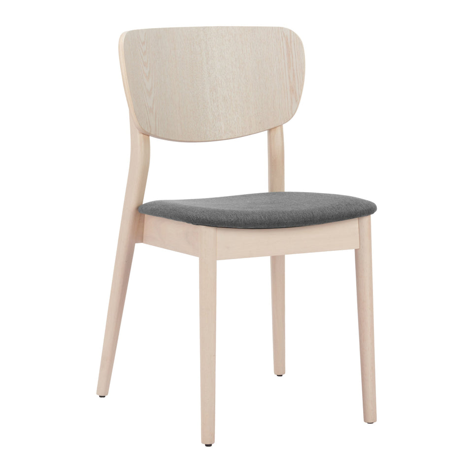 Kellua Dining Chair (Set of 2) Gray & Natural
