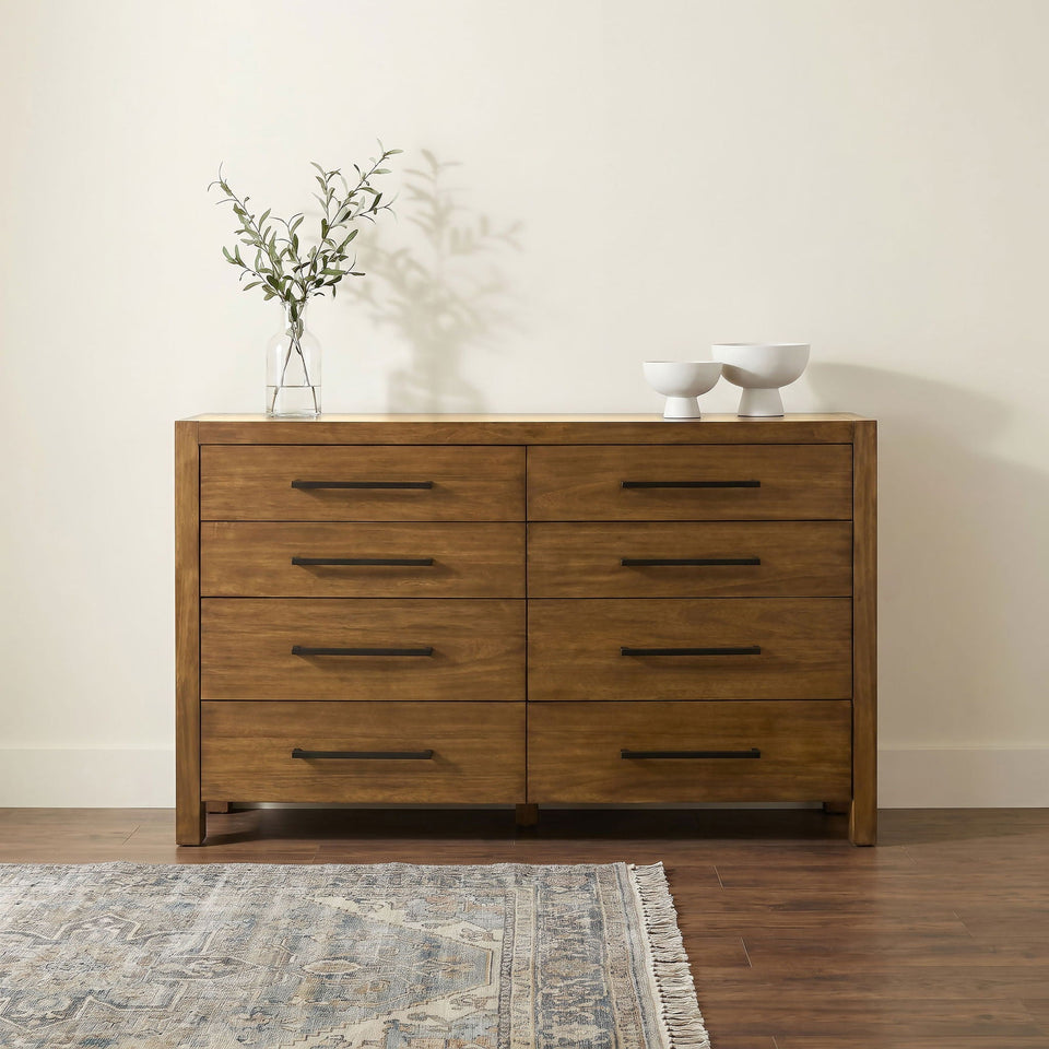 Adderley 8-drawer Bedroom Dresser Cabinet Warm Brown