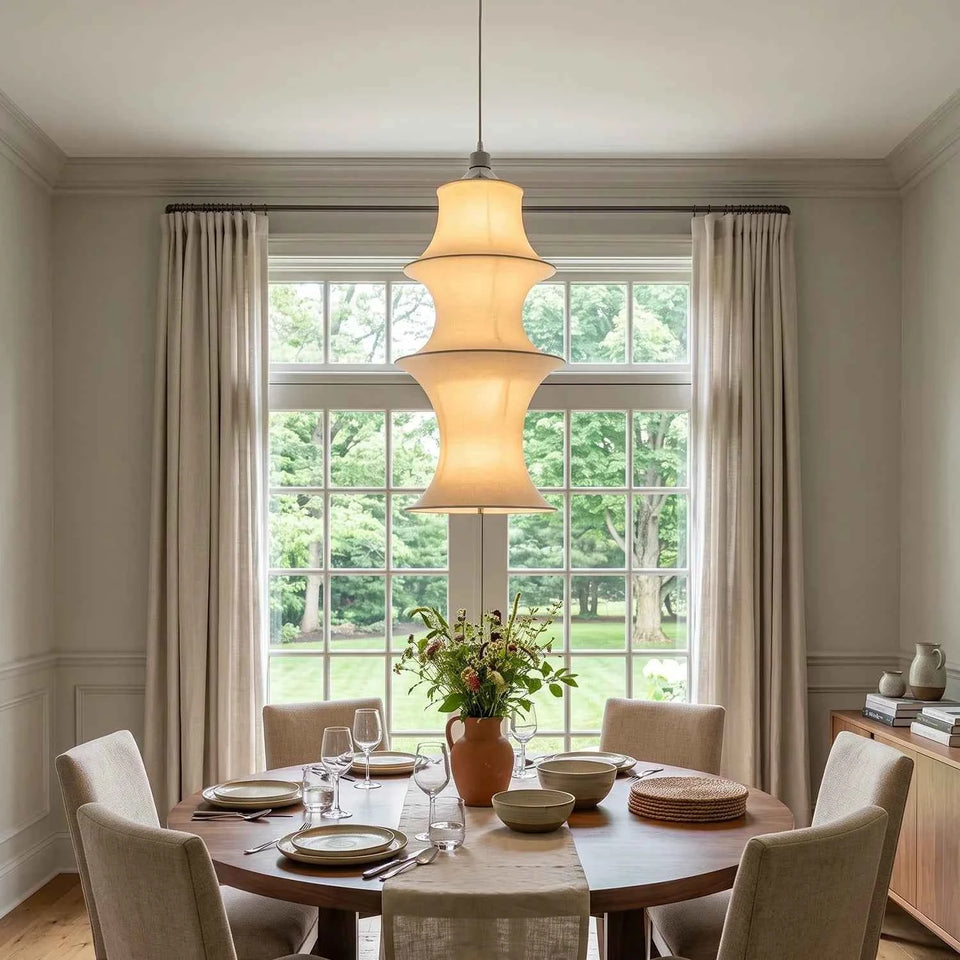 Fabric Long Strip Pendant light