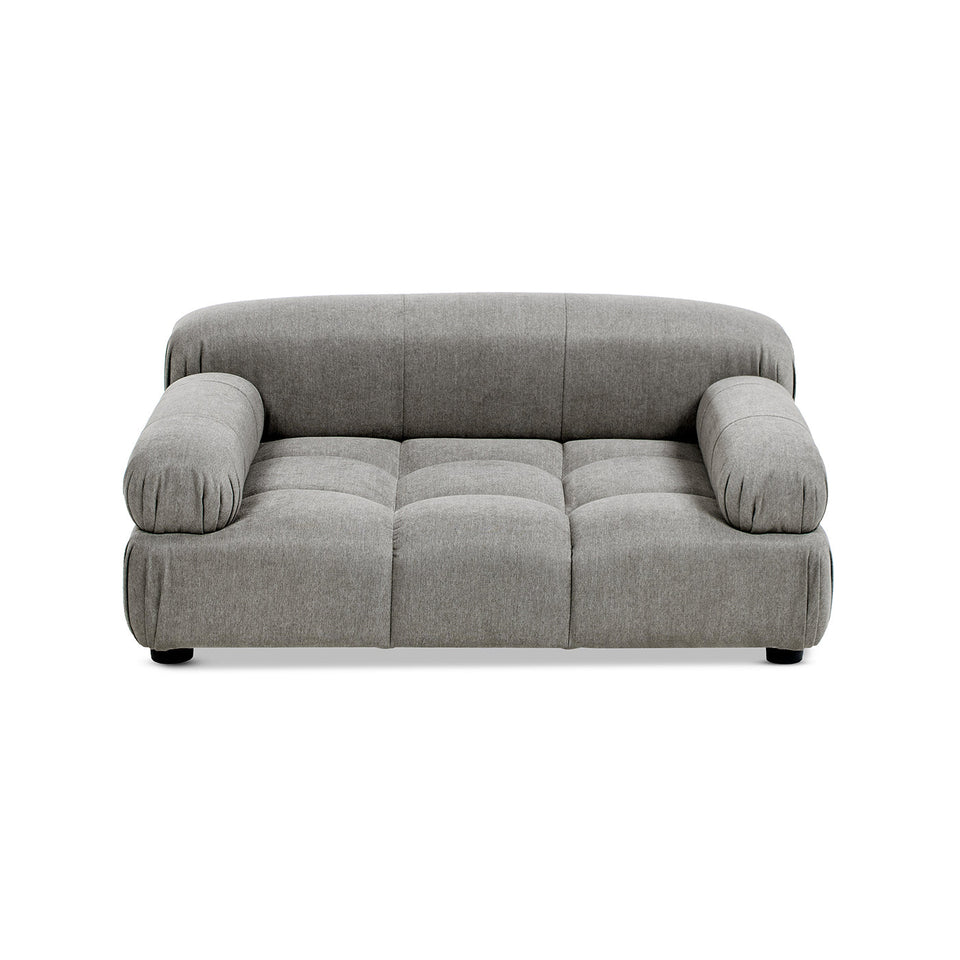 Uptown Gray Modern Pet Bed with Bolstered Arms - Small to Medium