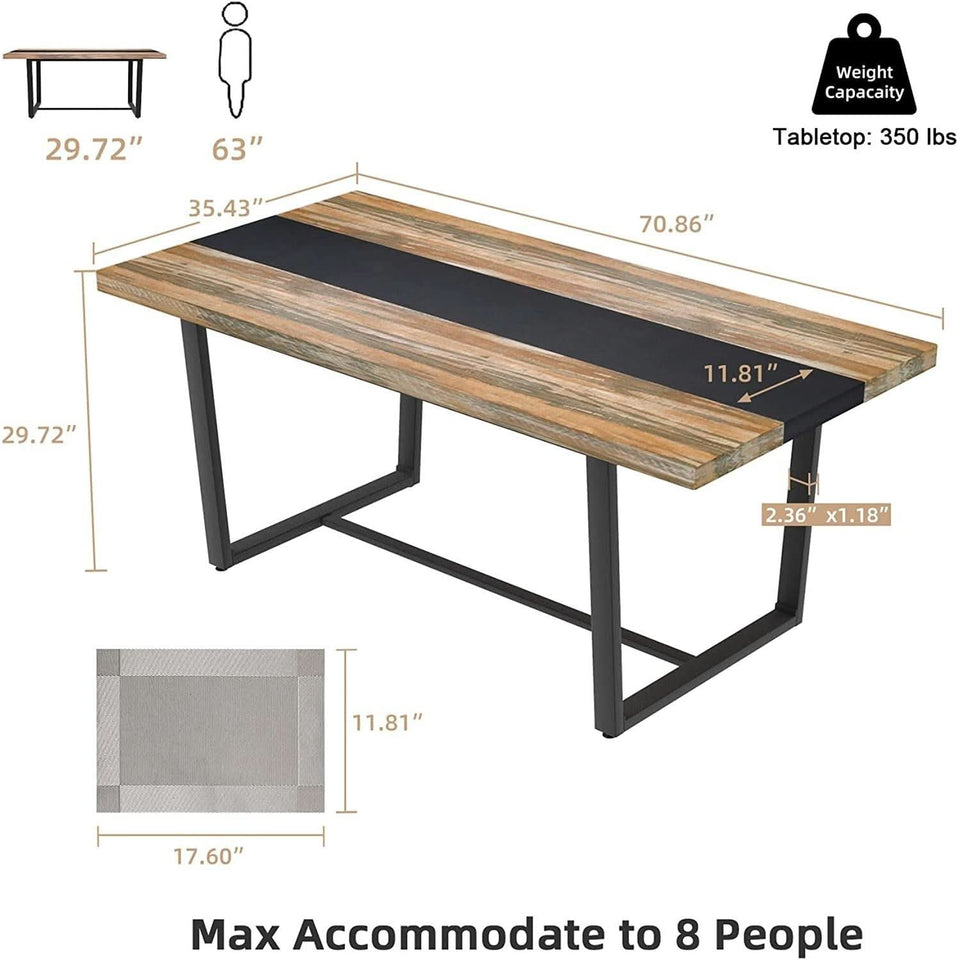 Six To Eight Seats Farmhouse Modern Kitchen Dining Table