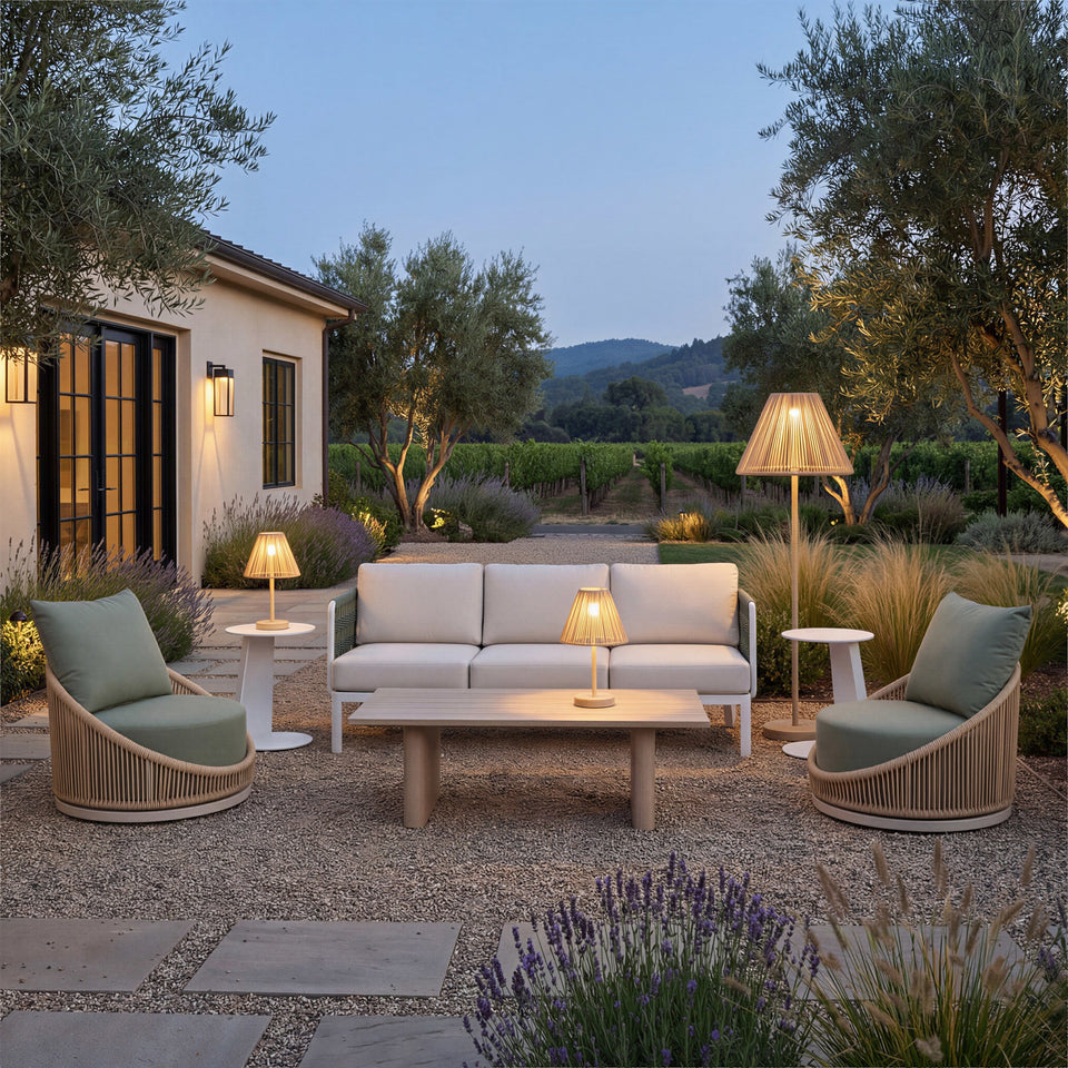 Lumika Solar Table Lamp Beige
