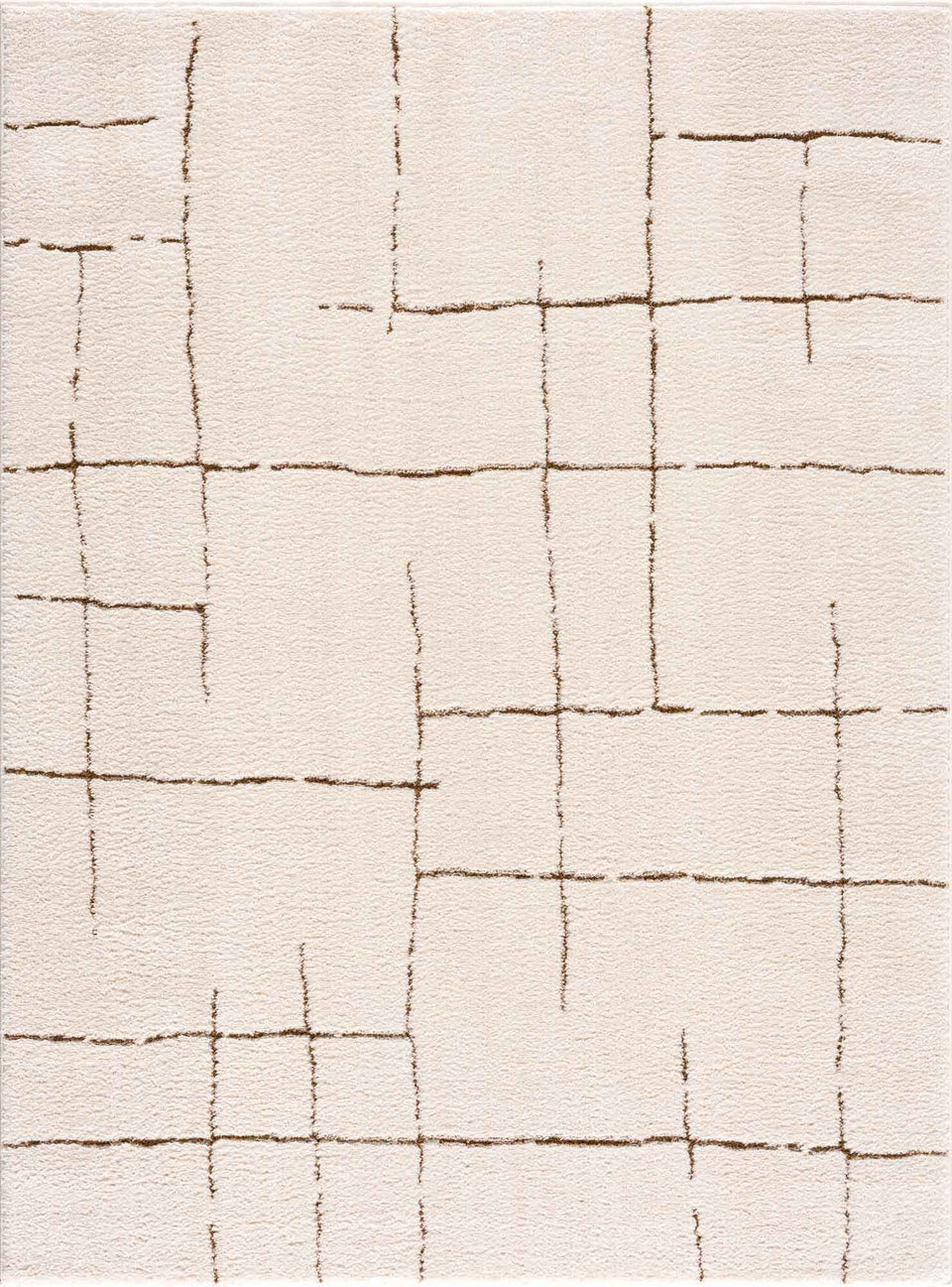 Koume Ivory & Brown Area Rug