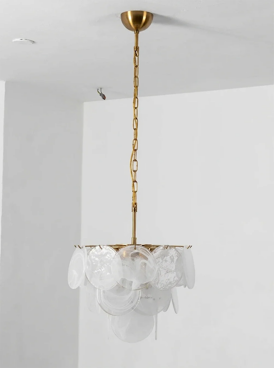Retro Glass Disc Chandelier