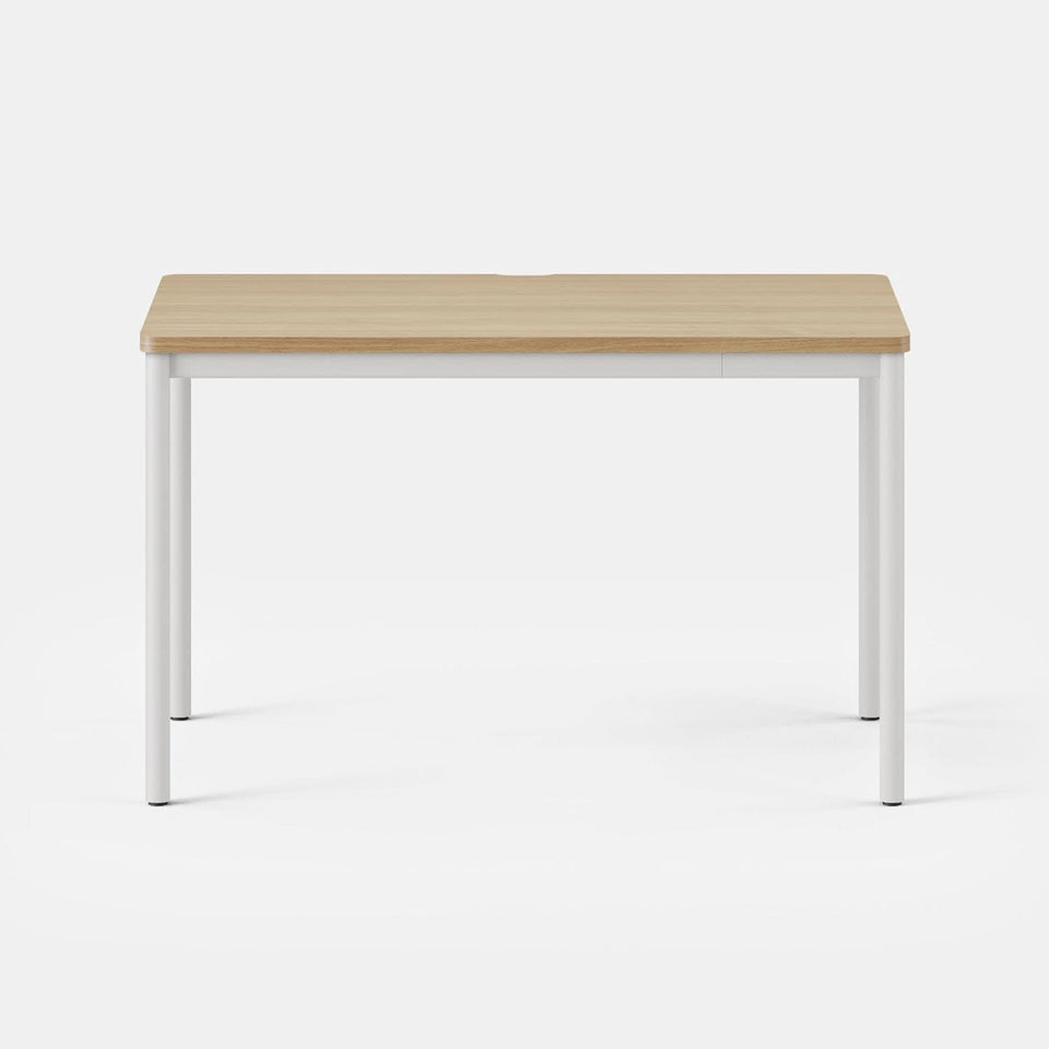 Functional Home Office Desk with Rounded Corners and Cable Notch