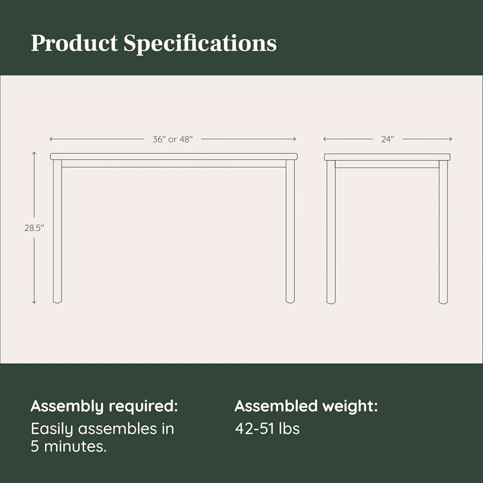Functional Home Office Desk with Rounded Corners and Cable Notch