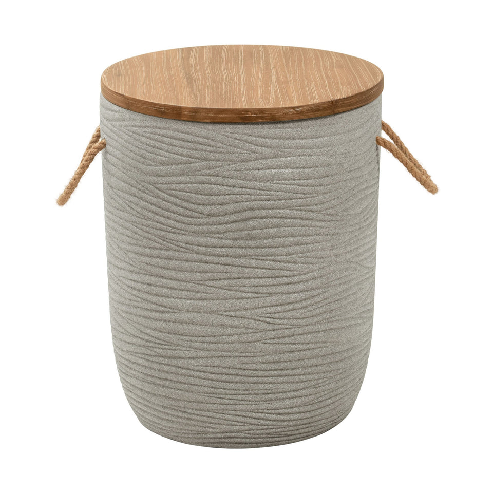 Biban Side Table Natural & Gray