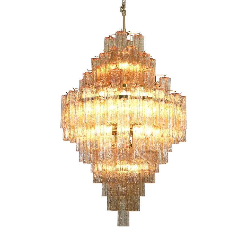 Amber + Gold glass chandelier - additional view 20