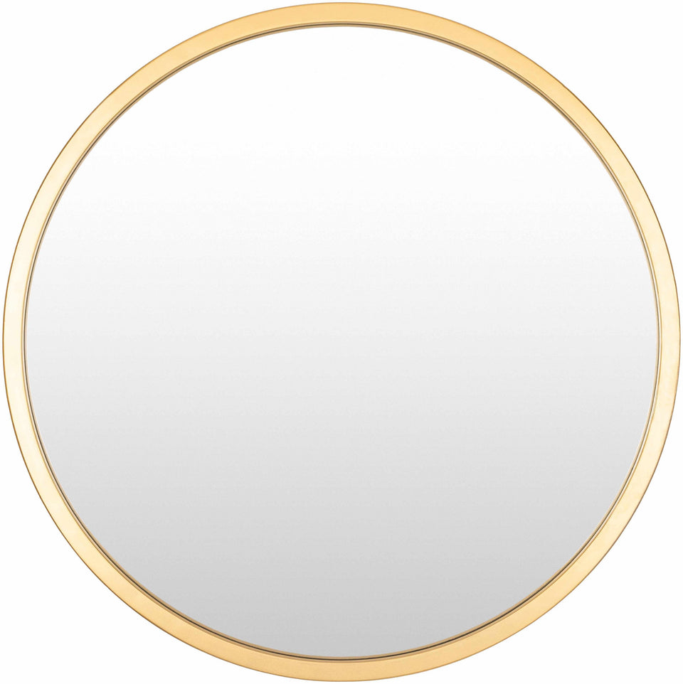 Guindarohan Gold Frame Round Mirror